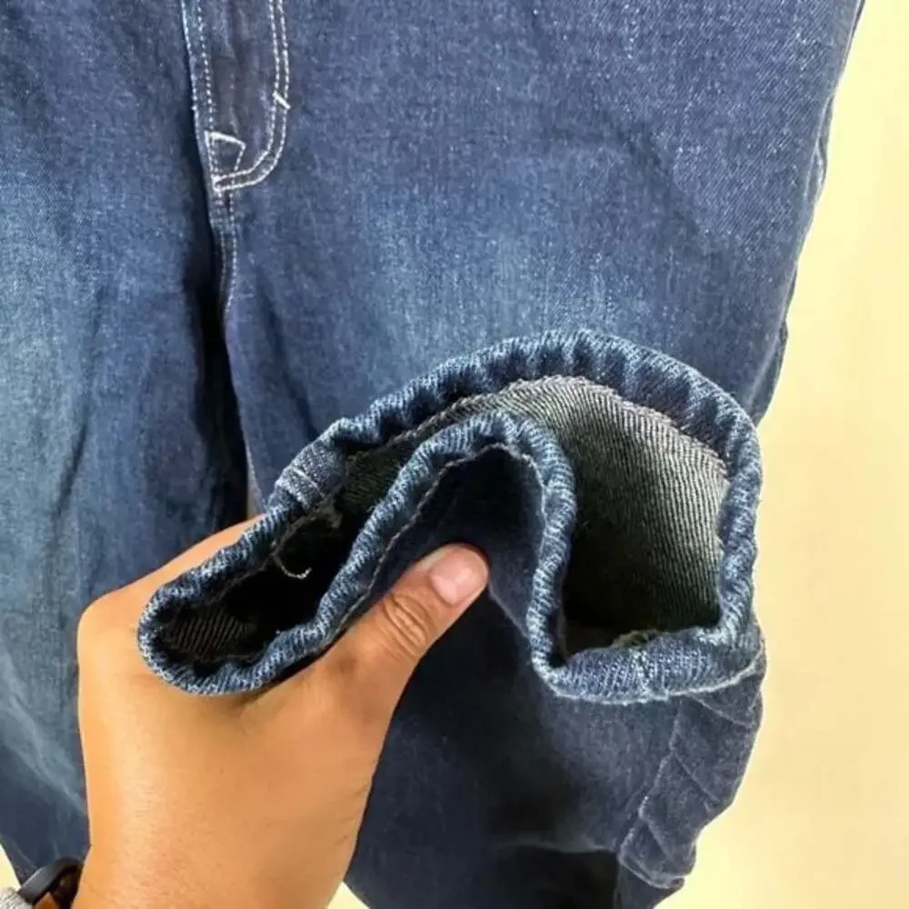Classic Men's Dark Blue Denim Jeans